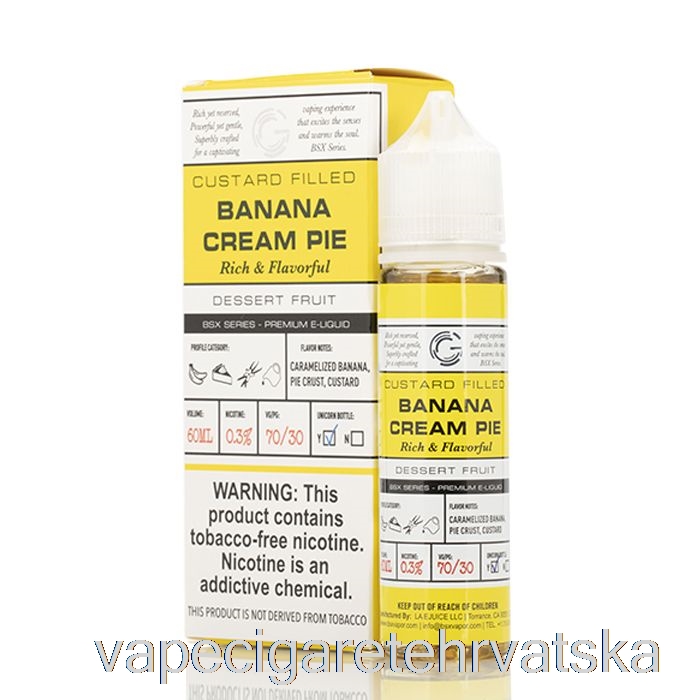 Vape Cigarete Banana Krem ​​pita - Bsx Serija - 60ml 0mg